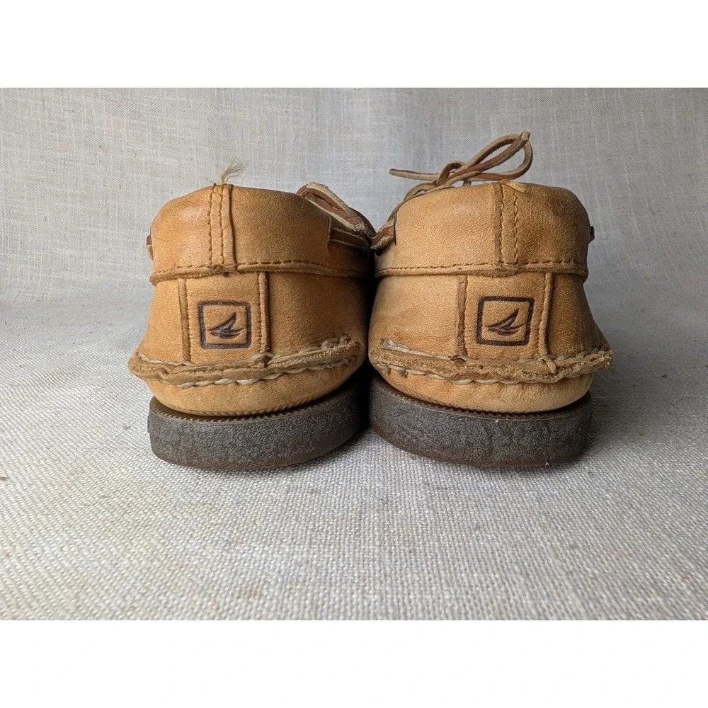 Sperry Top Sider Men's Tan / Brown Leather 2-Eye Boat Deck Casual Shoes Size 11?